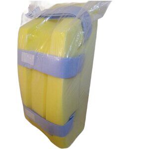 DeRoyal Memory Foam Leg Pillow Compressed Unisex Yellow Gray Straps M60-015